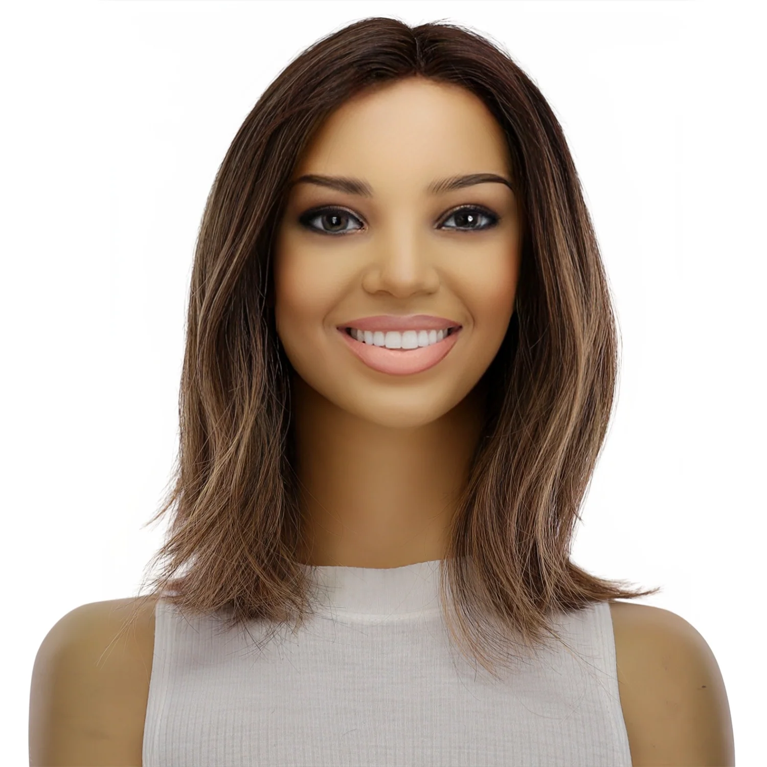 12" Divine Lace Top Topper Dark Brown Balayage - Image 2