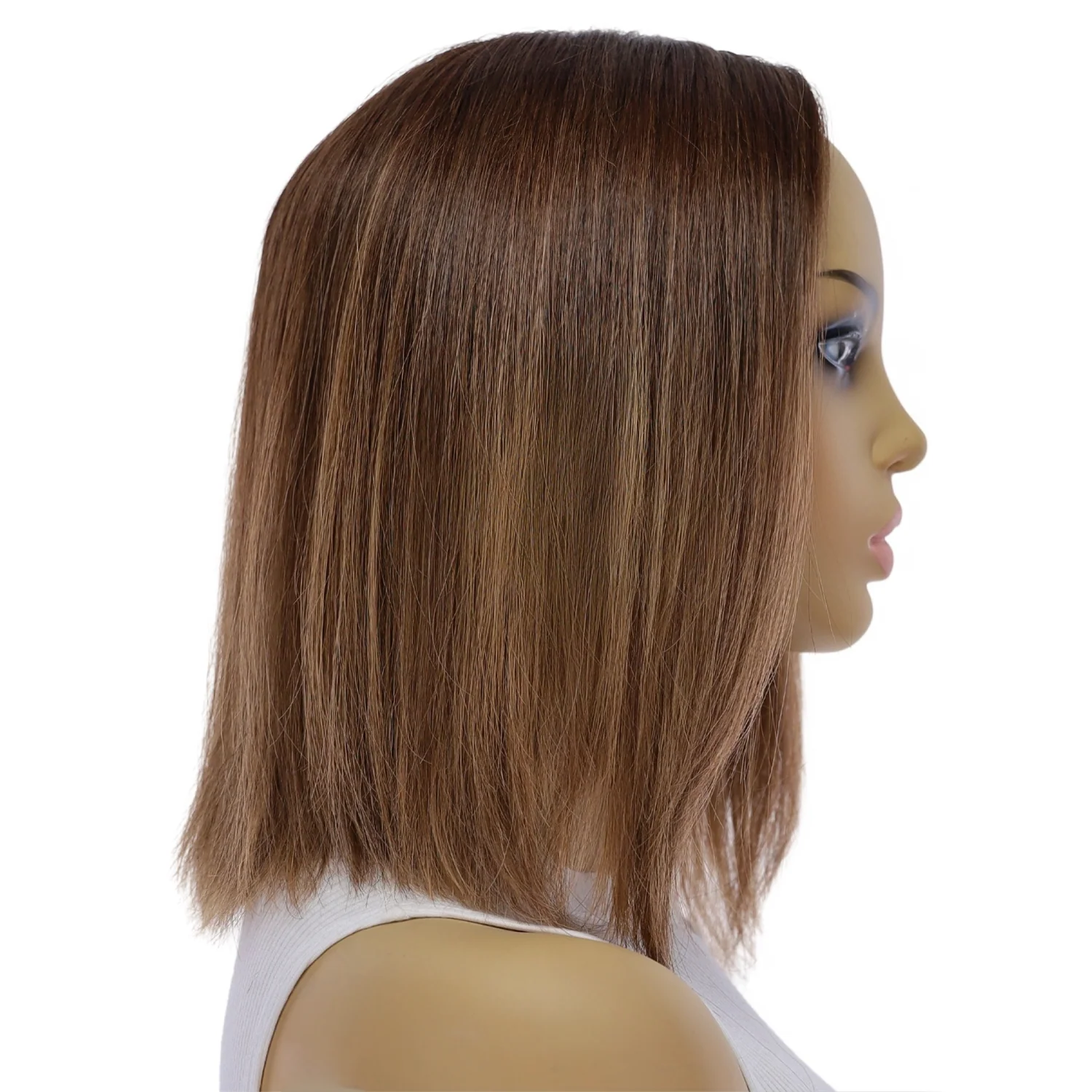 12" Divine Lace Top Topper Medium Brown Balayage - Image 3
