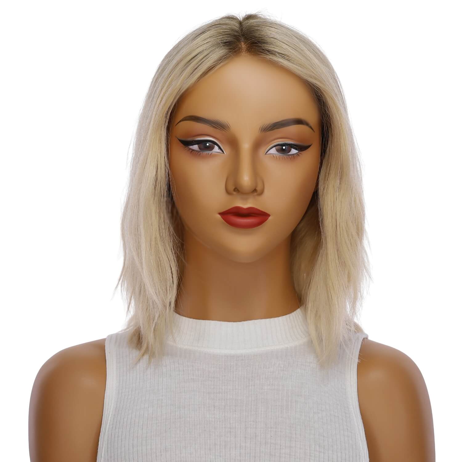 12" Divine Lace Top Wig Beige Blonde Wavy - Image 2