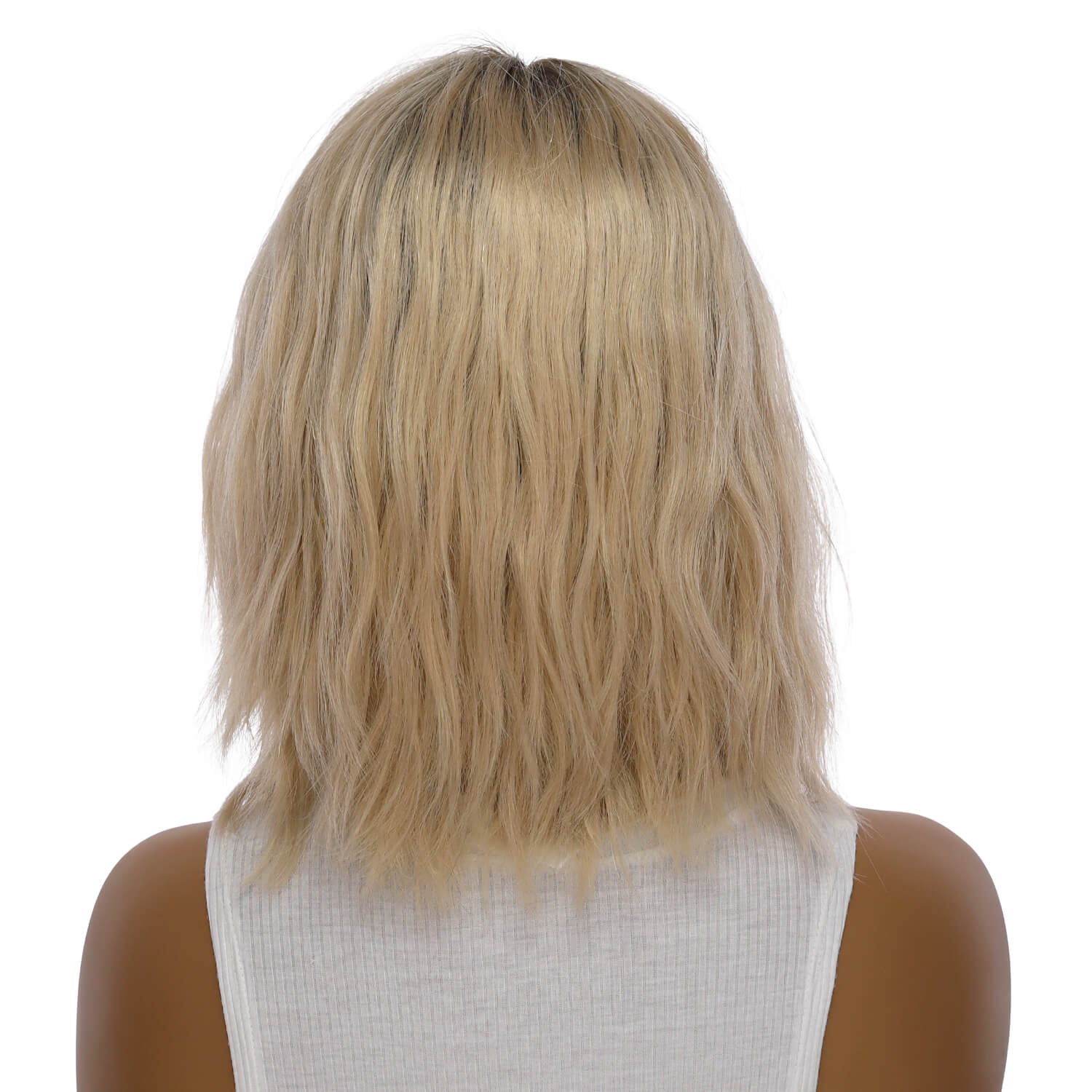 12" Divine Lace Top Wig Beige Blonde Wavy - Image 3