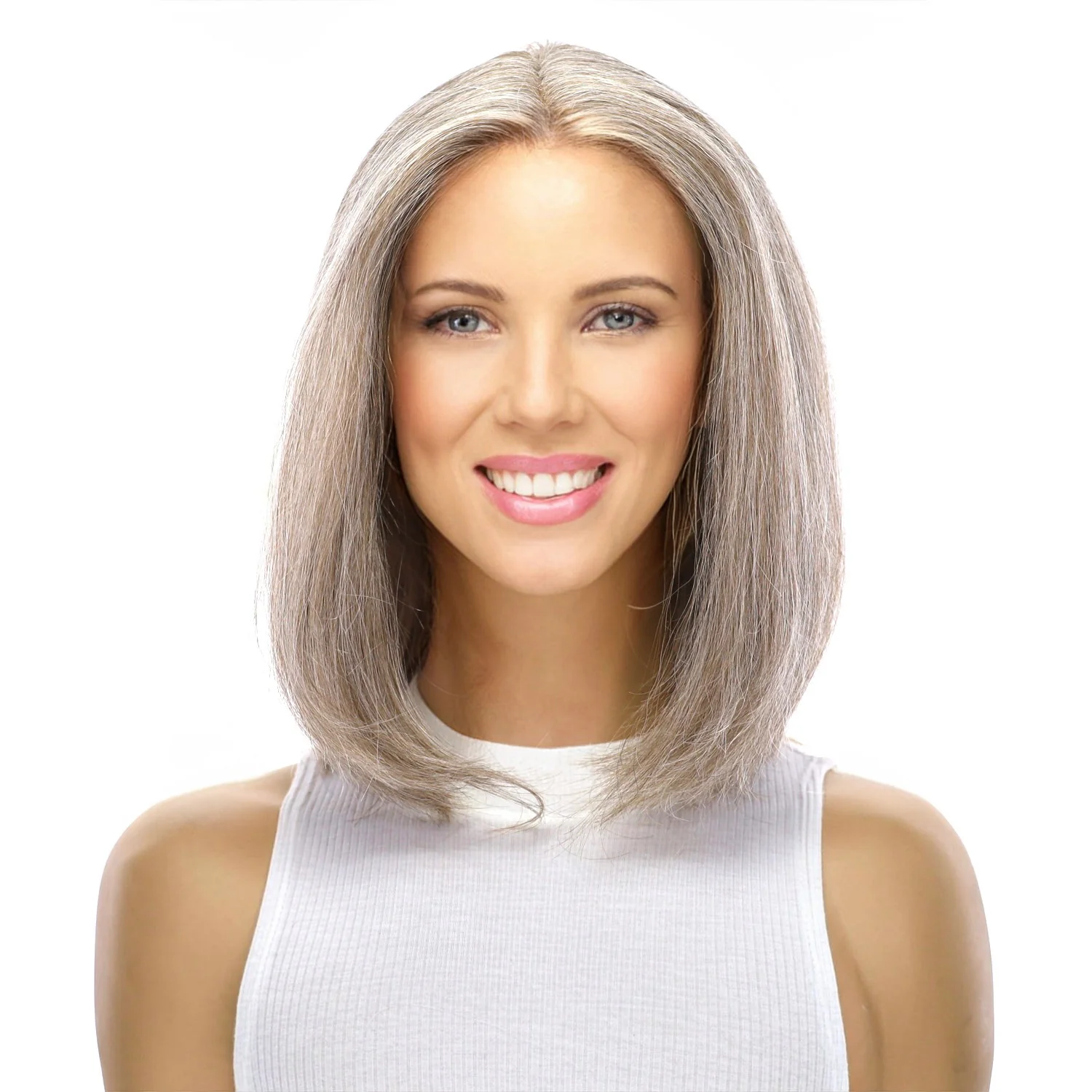 12" Divine Lace Top Wig Champagne Grey - Image 2