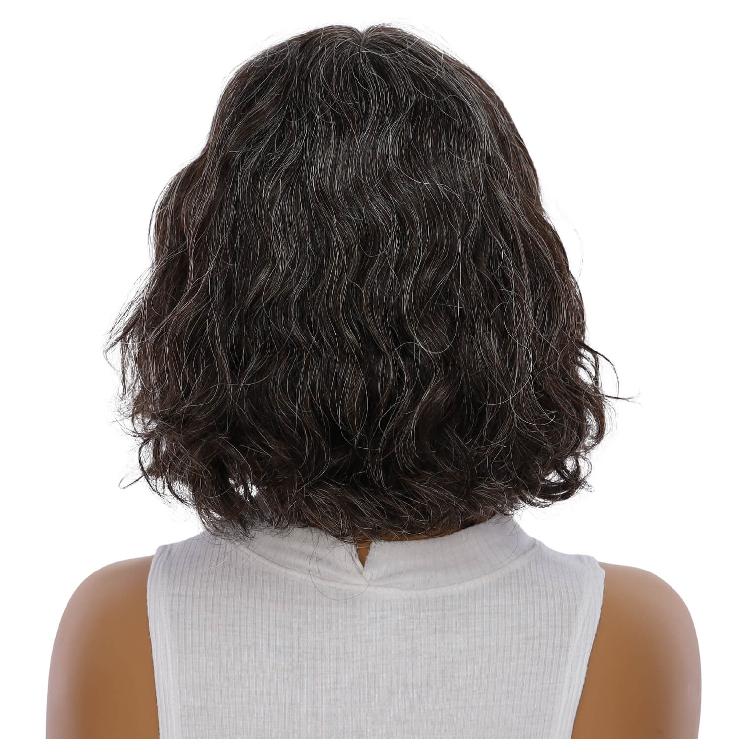 12" Divine Lace Top Wig Grey A (Less Grey) Wavy - Image 3