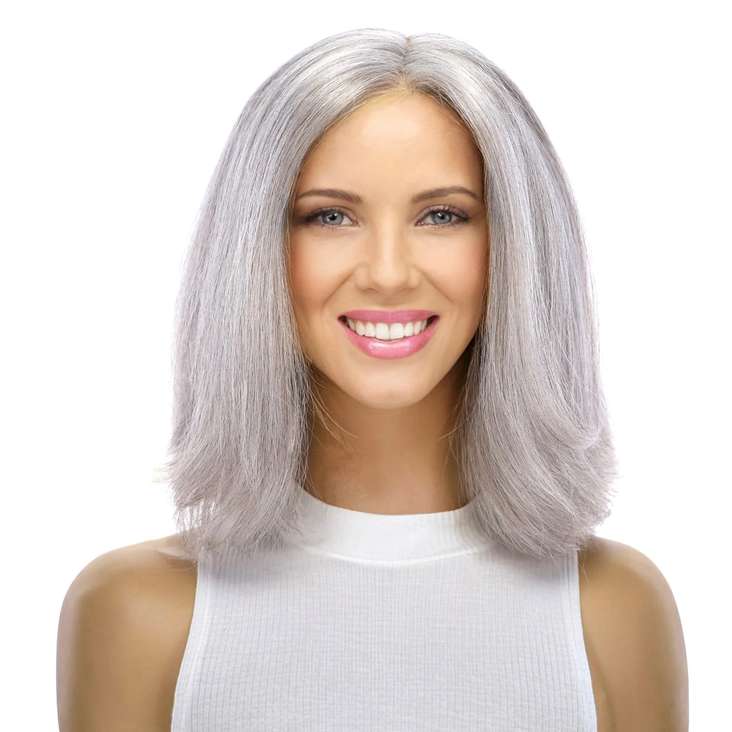 12" Divine Lace Top Wig Snow Grey - Image 2