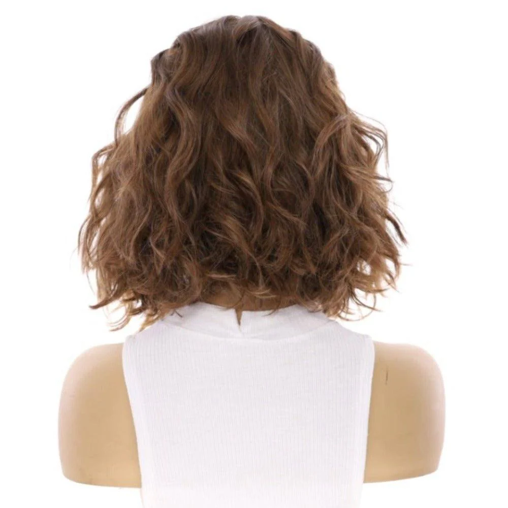 12" Divine Luxe Lace Top Wig #8 Warm Medium Brown Wavy - Image 3