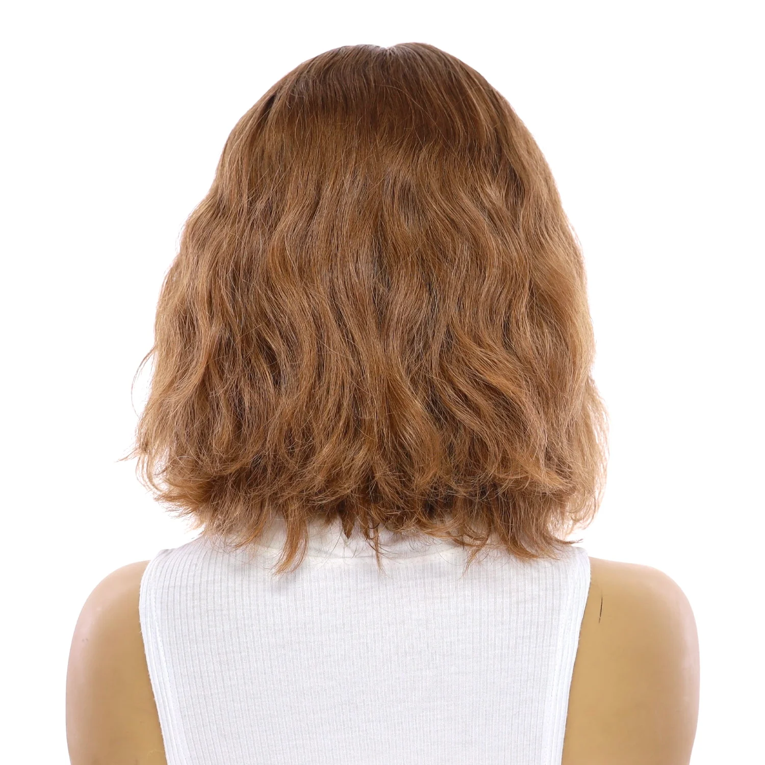 12" Divine Luxe Lace Top Wig #12 Warm Light Brown Wavy - Image 3