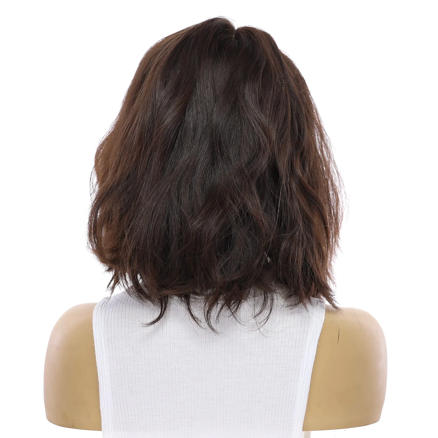 12" Divine Luxe Lace Top Wig #2 Neutral Dark Brown Wavy - Image 3