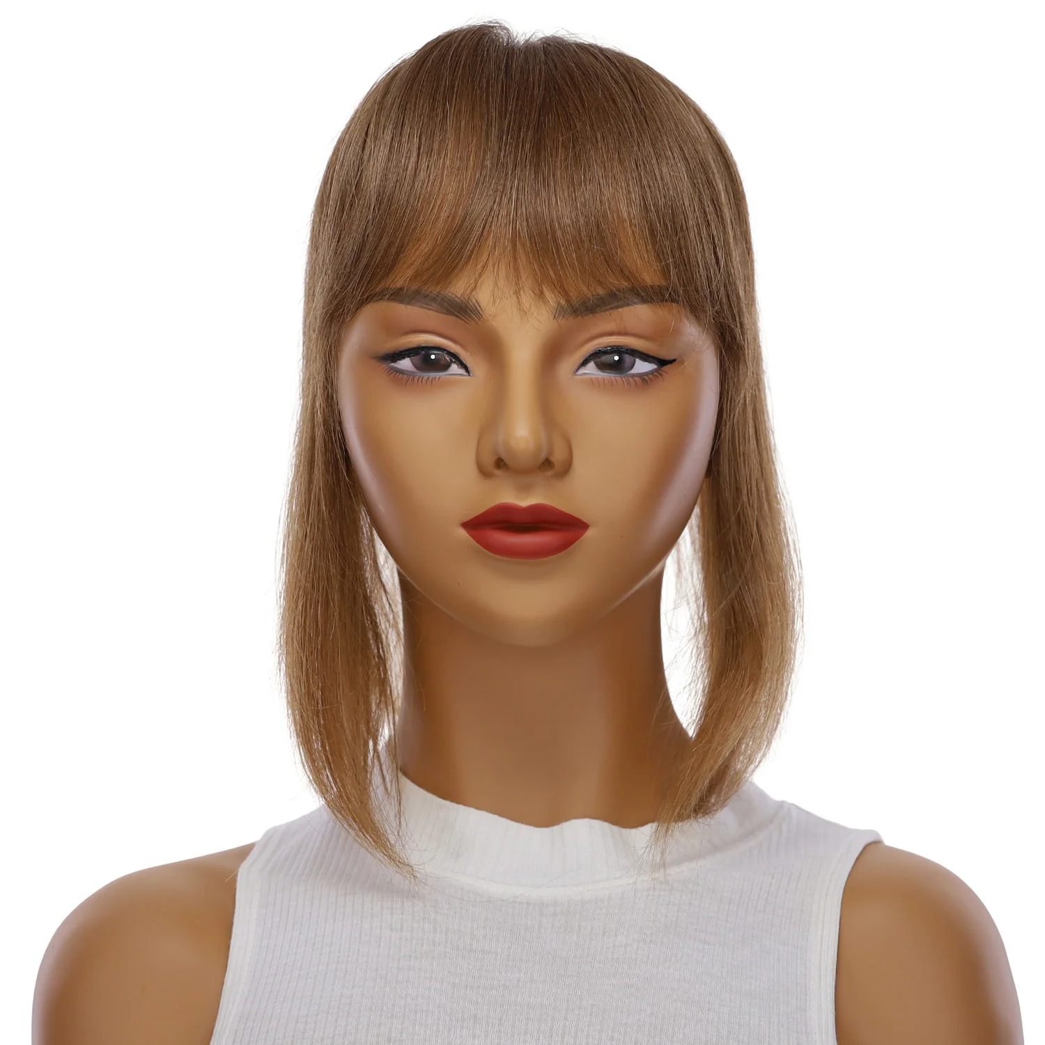 12" Fringe Topper #12 Warm Light Brown - Image 2