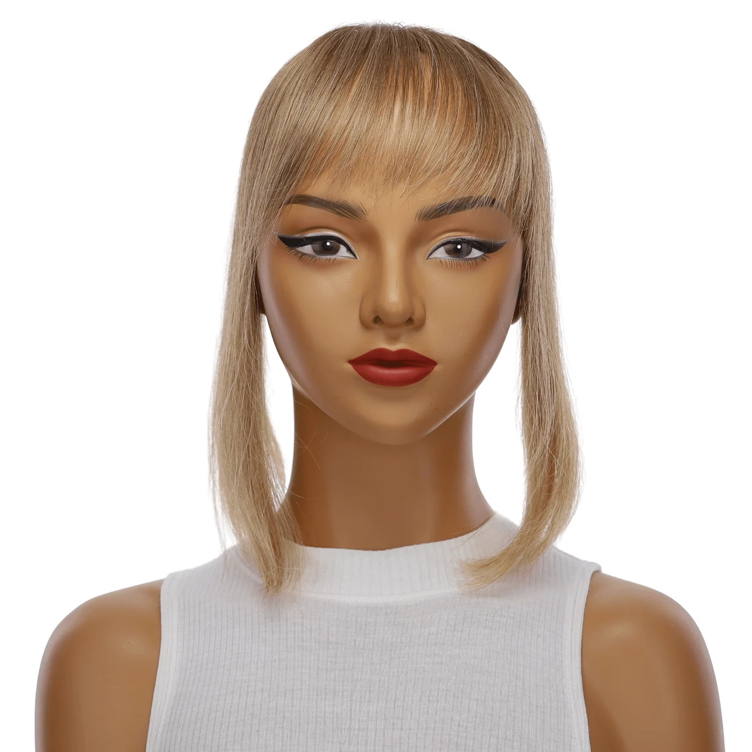 12" Fringe Topper #16 Warm Dark Blonde - Image 2