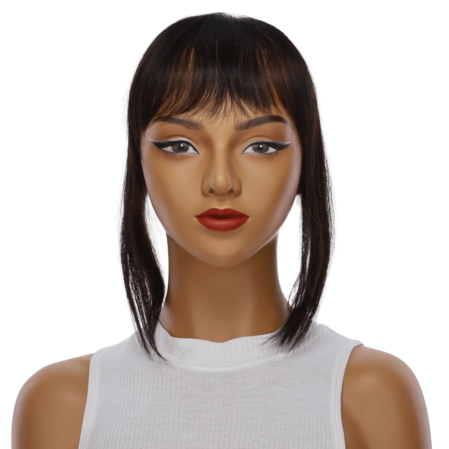 12" Fringe Topper #1B Black - Image 2