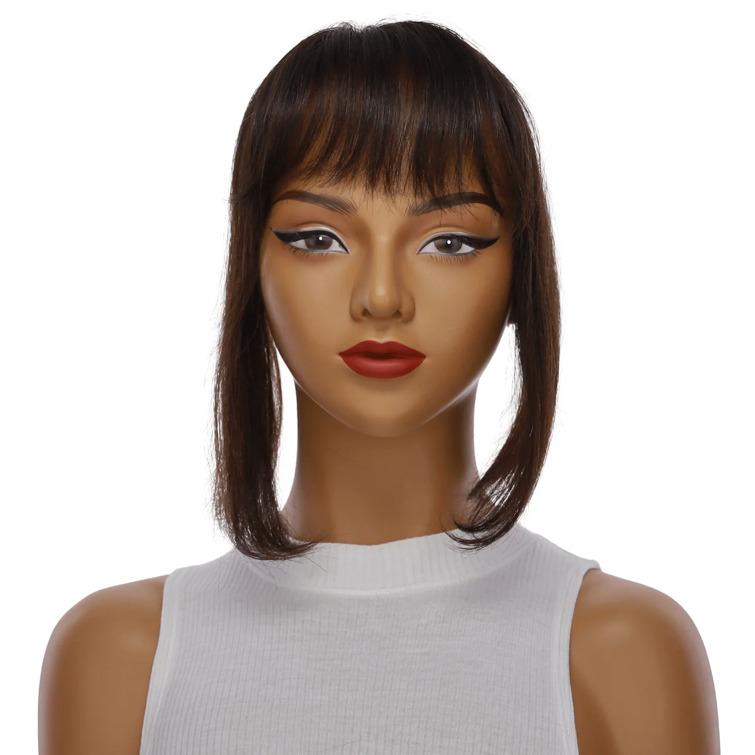 12" Fringe Topper #4 Dark Brown - Image 2