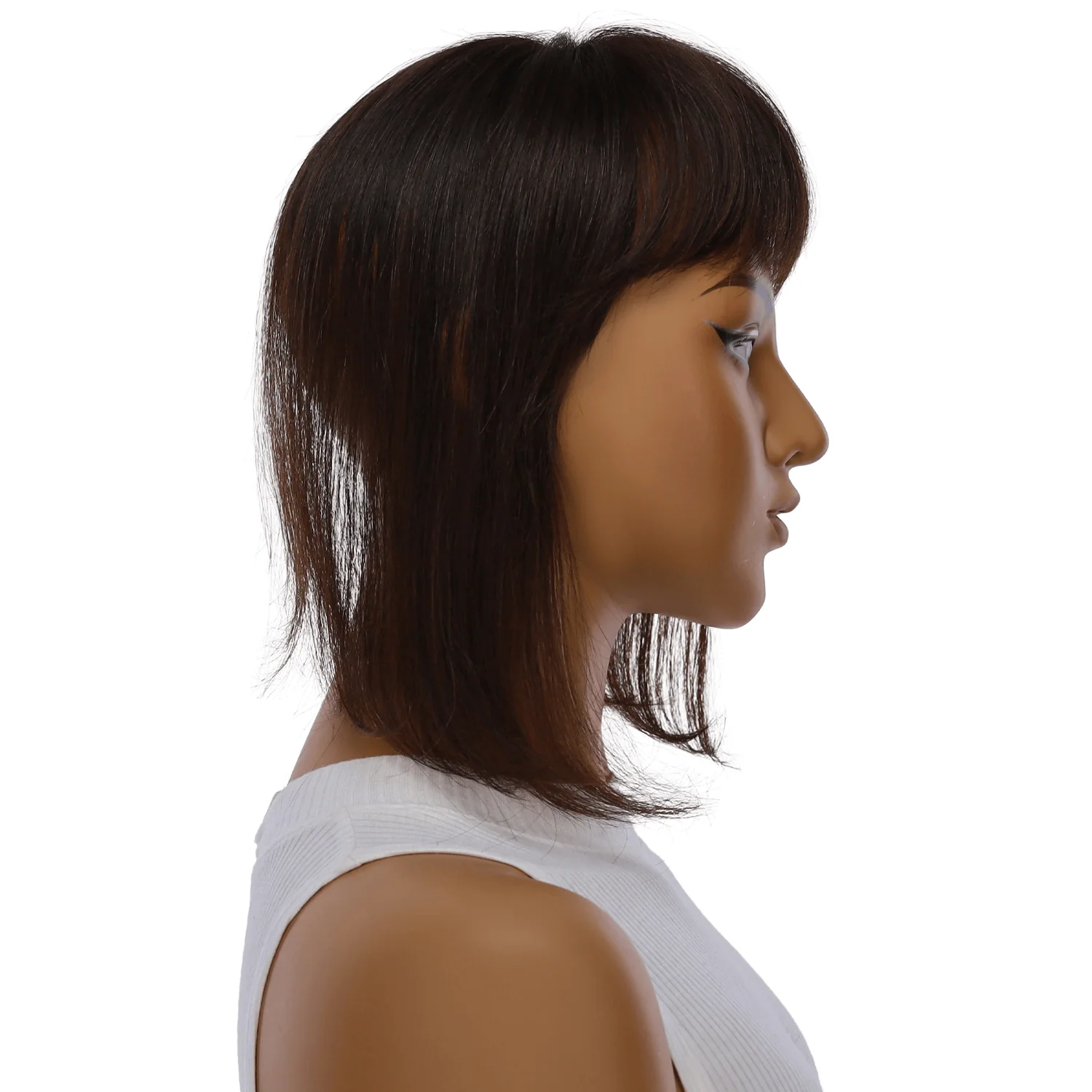 12" Fringe Topper #4 Dark Brown - Image 3