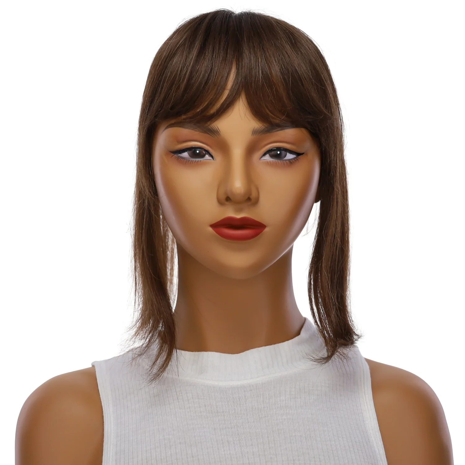 12" Fringe Topper #6 Neutral Medium Brown - Image 2