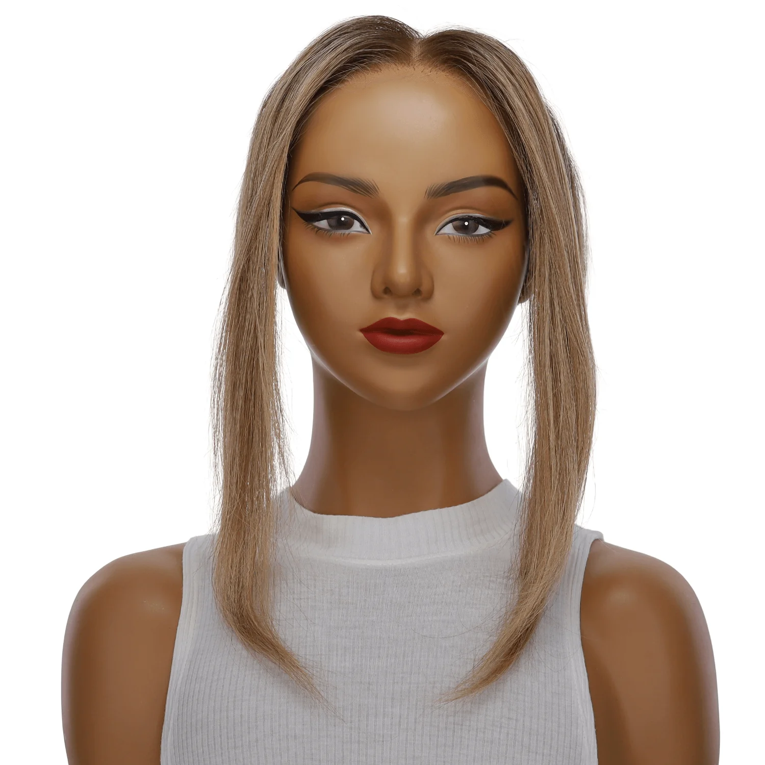 12" Hairline Topper #Medium Blonde w/ Highlights - Image 2