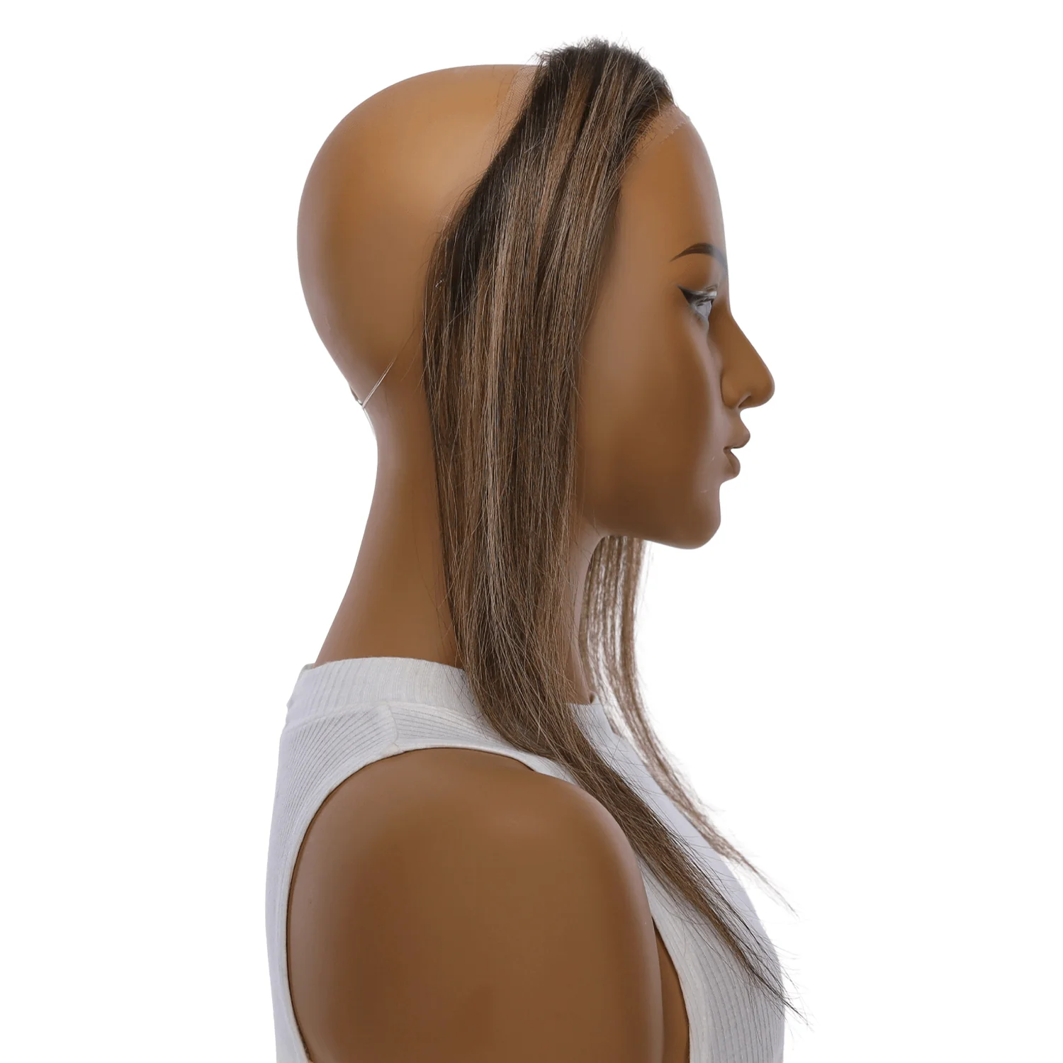 12" Hairline Topper #Medium Brown w/ Highlights - Image 3