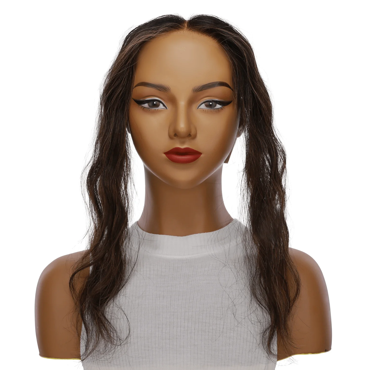 12" Hairline Topper #Soft Black w/ Highlights Wavy - Image 2