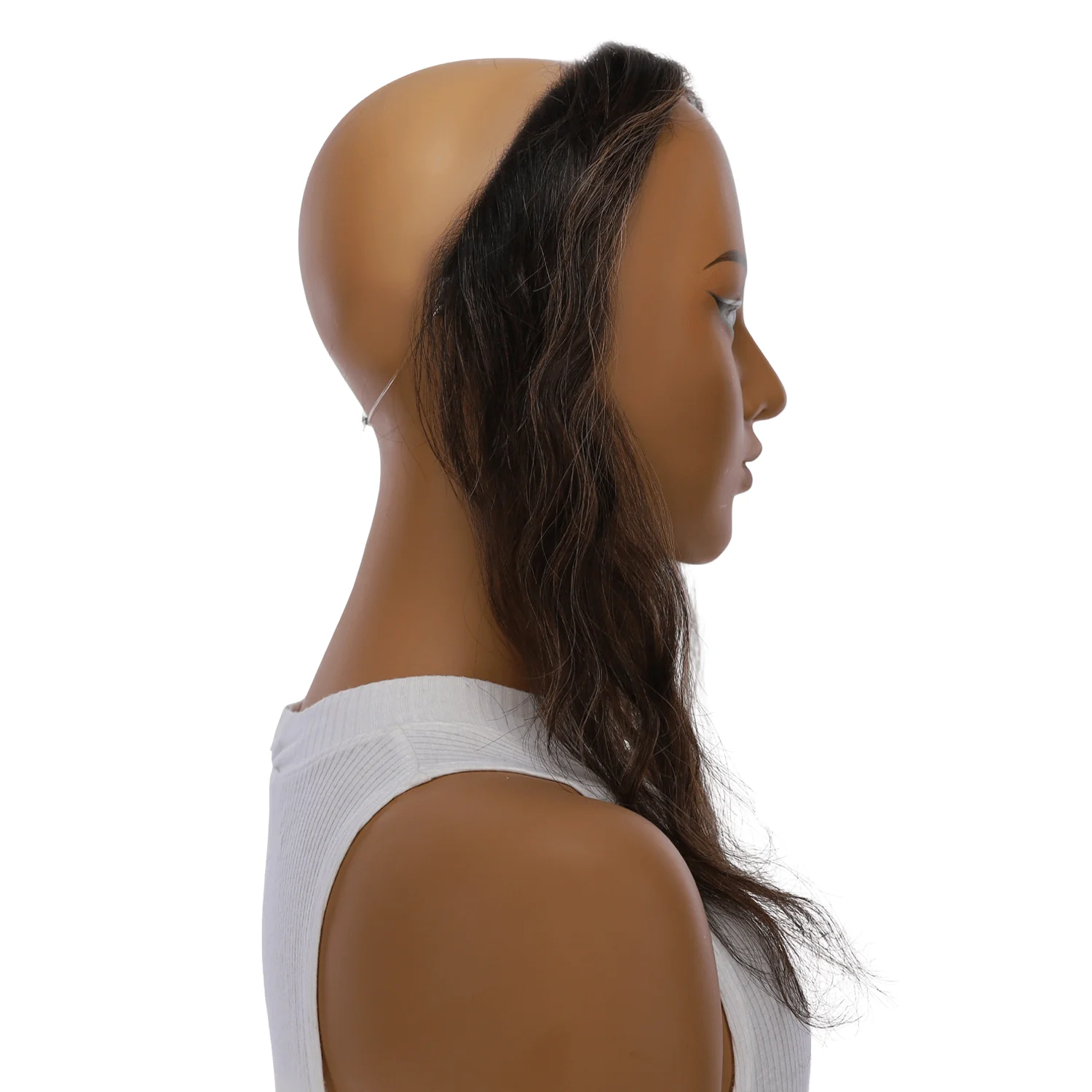 12" Hairline Topper #Soft Black w/ Highlights Wavy - Image 3