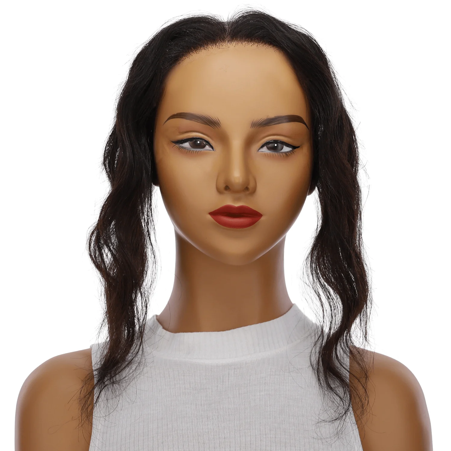 12" Hairline Topper #Soft Black Wavy - Image 2