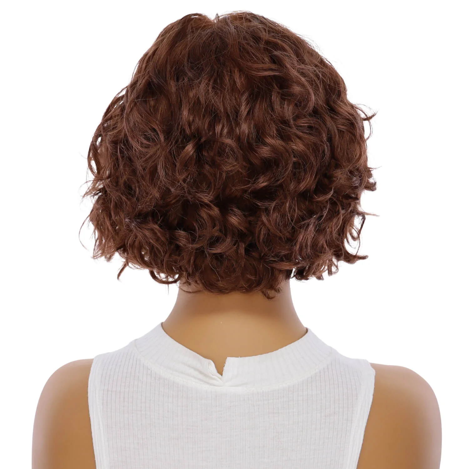 12" Halle Silk Top Wig Auburn Wavy - Image 3