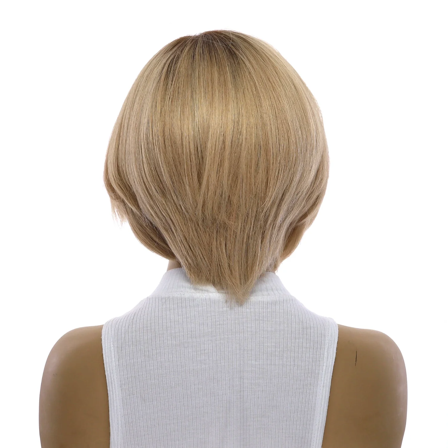 12" Halle Silk Top Wig Golden Blonde - Image 3