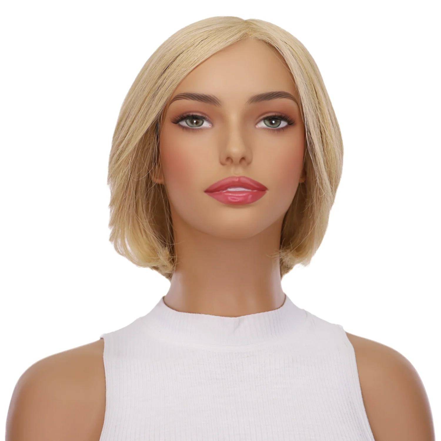 12" Halle Silk Top Wig Golden Blonde w/ No Rooting - Image 2