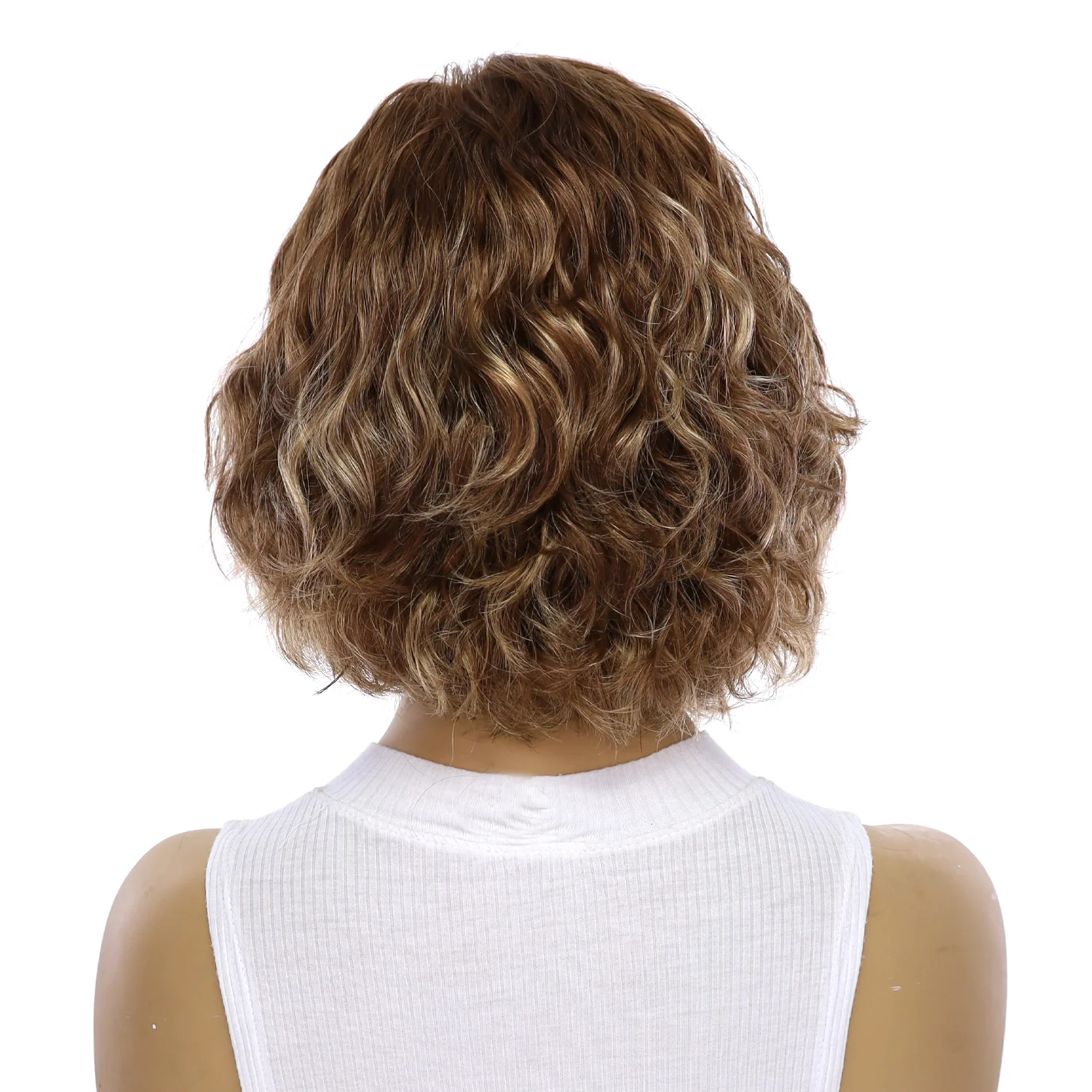 12" Halle Silk Top Wig Light Brown Babylight Wavy - Image 3
