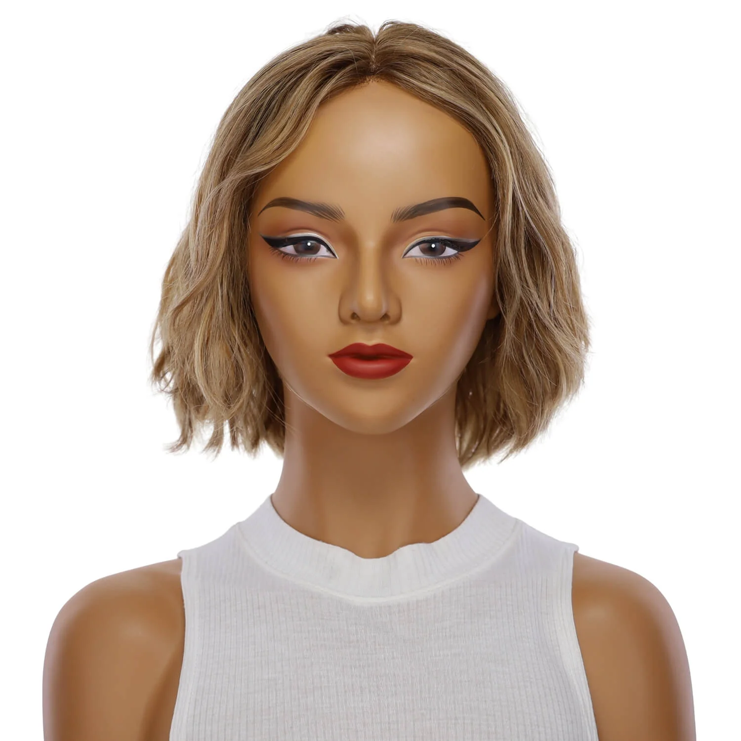 12" Halle Silk Top Wig Medium Blonde Wavy - Image 2