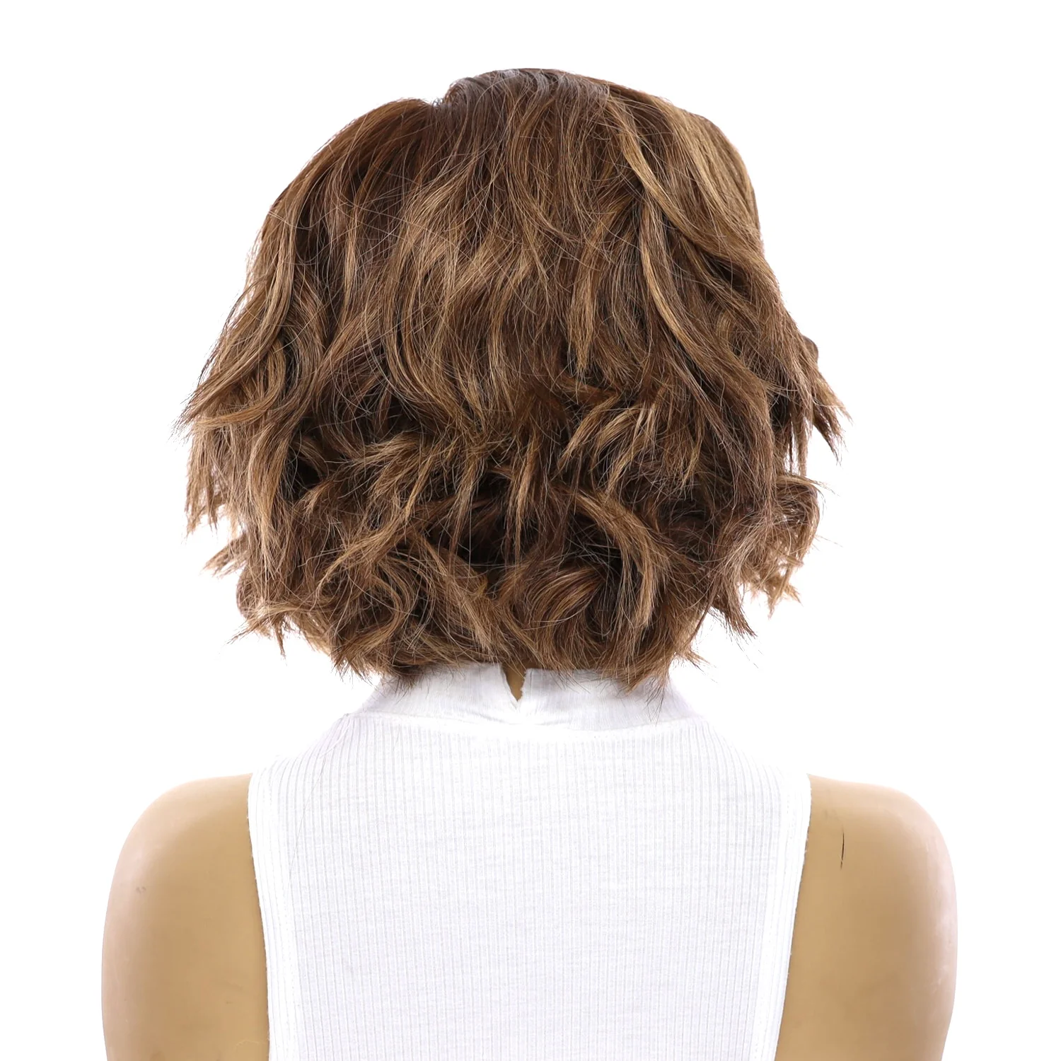12" Halle Silk Top Wig Medium Brown Balayage - Image 3