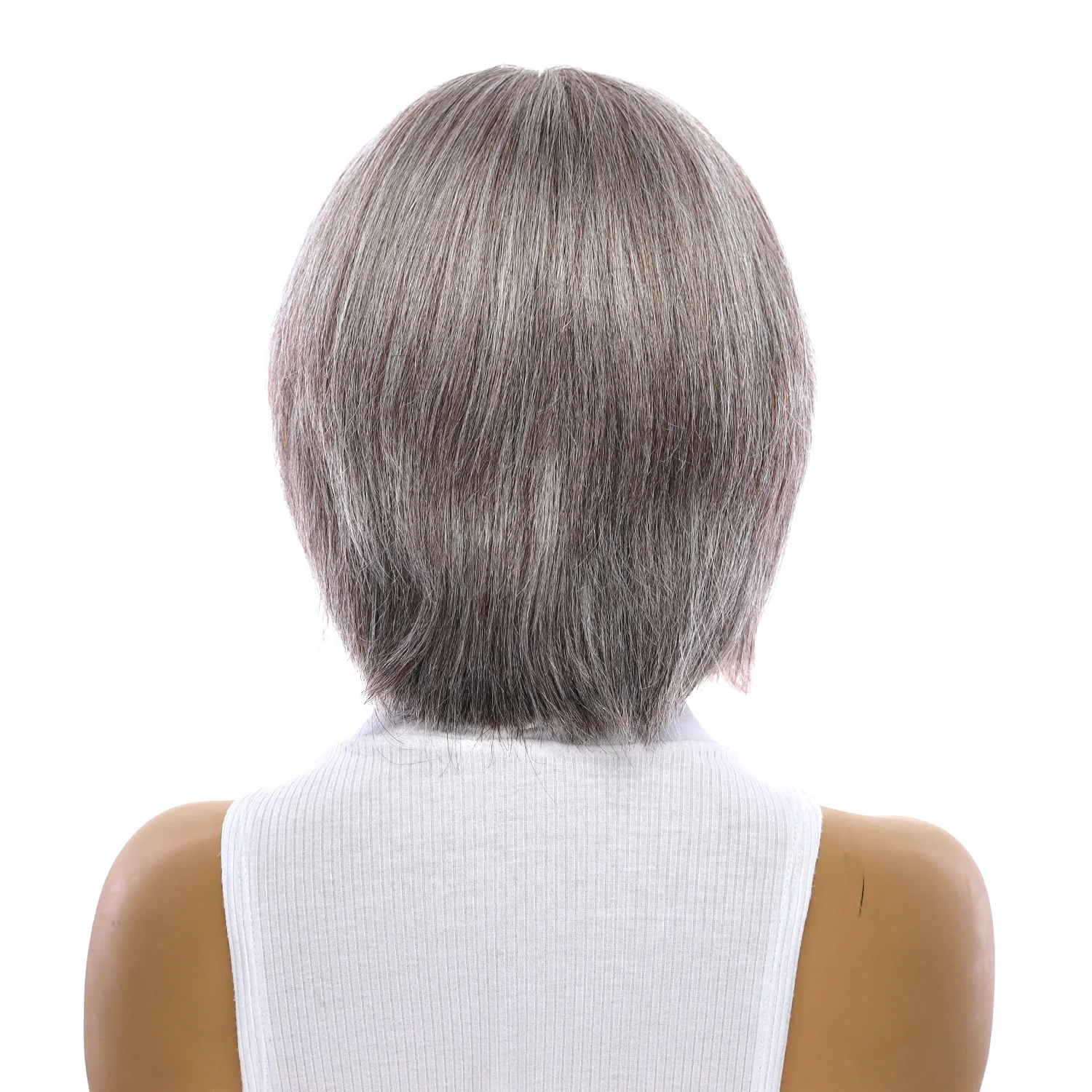 12" Halle Silk Top Wig Silver Fox - Image 3