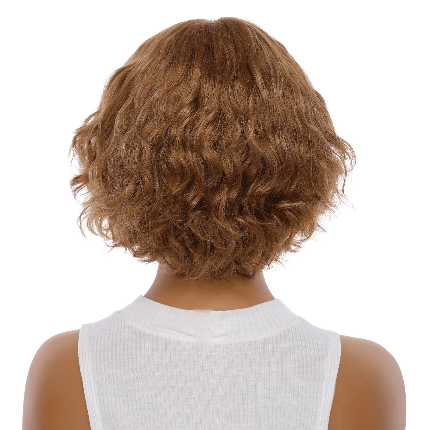 12" Halle Silk Top Wig Strawberry Blonde Wavy - Image 3