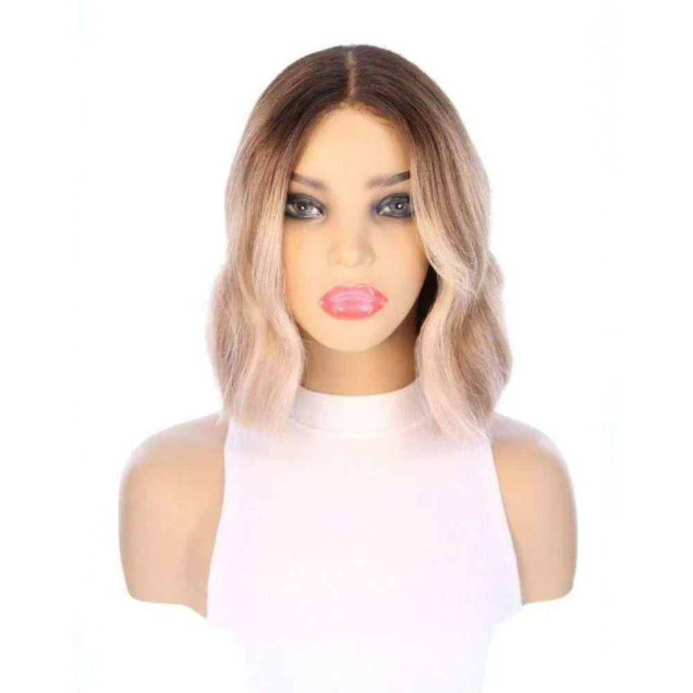 12" Divine Luxe Lace Top Wig #Light Brown w/ Blonde Balayage & Full Rooting - Image 5