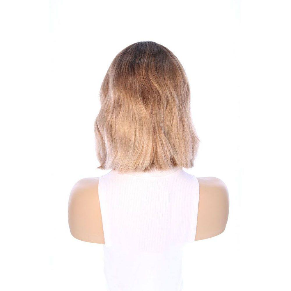 12" Divine Luxe Lace Top Wig #Light Brown w/ Blonde Balayage & Full Rooting - Image 6