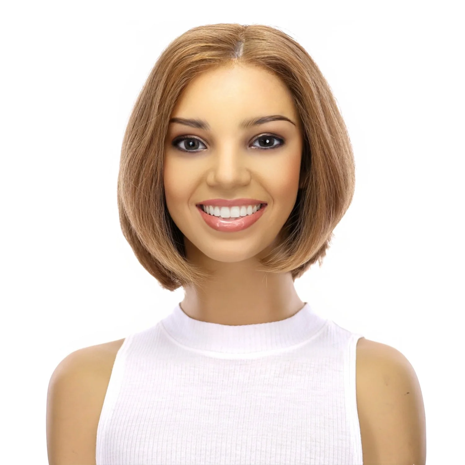12" Luxe Pixie Silk Top Wig #14 Warm Dark Blonde - Image 5