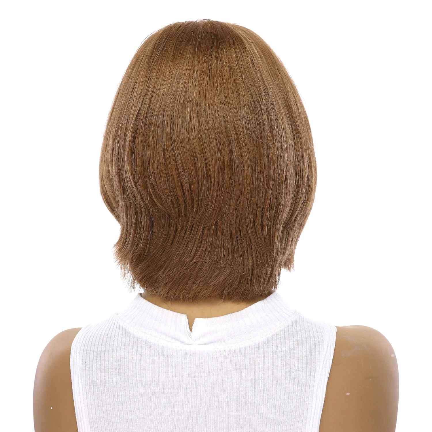 12" Luxe Pixie Silk Top Wig #14 Warm Dark Blonde - Image 6