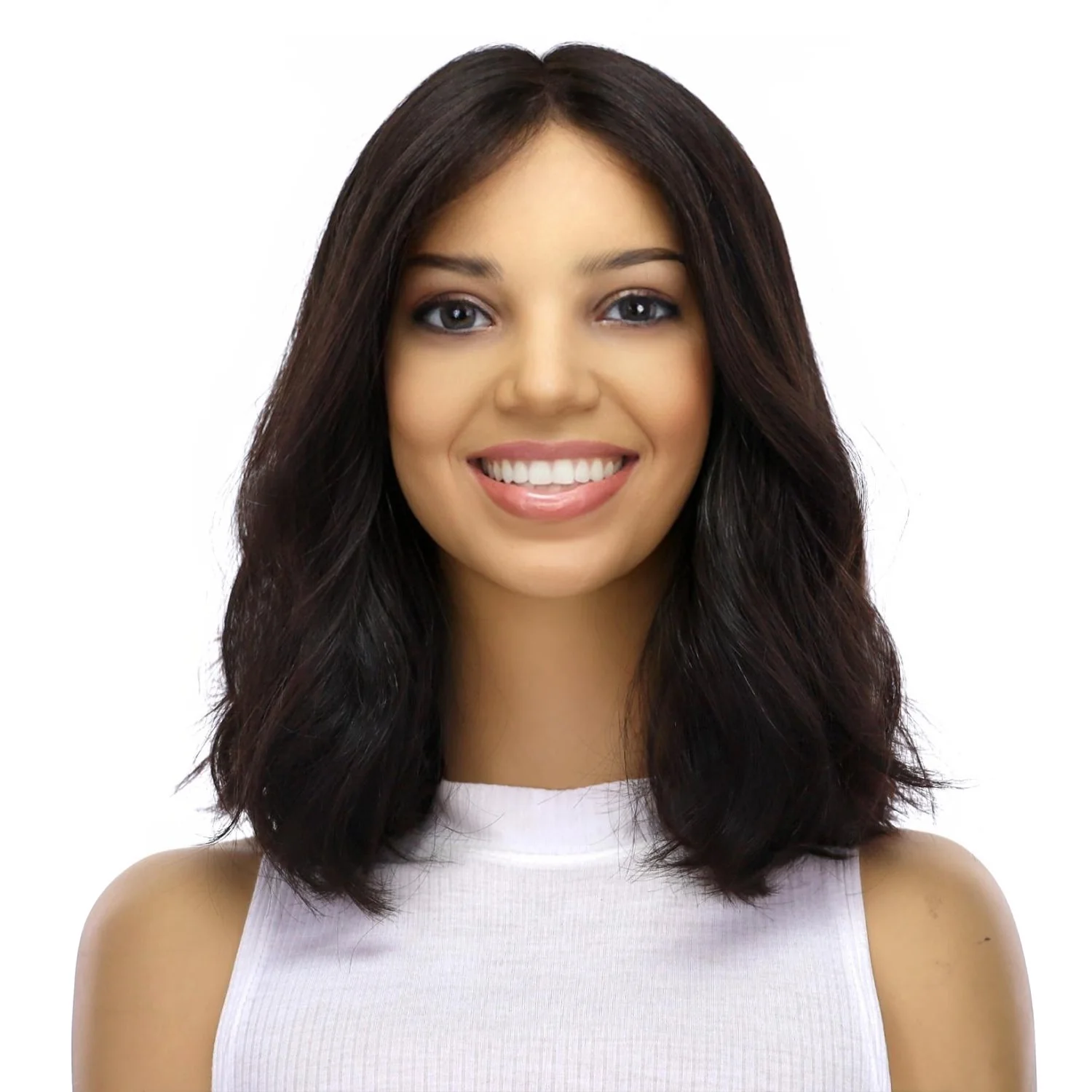 13" Luxe Bob Silk Top Wig #2 Neutral Dark Brown - Image 2
