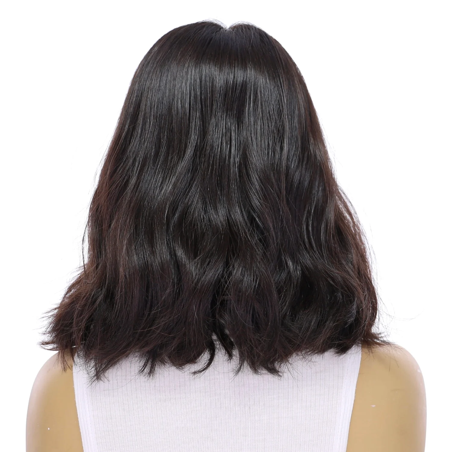 13" Luxe Bob Silk Top Wig #2 Neutral Dark Brown - Image 3