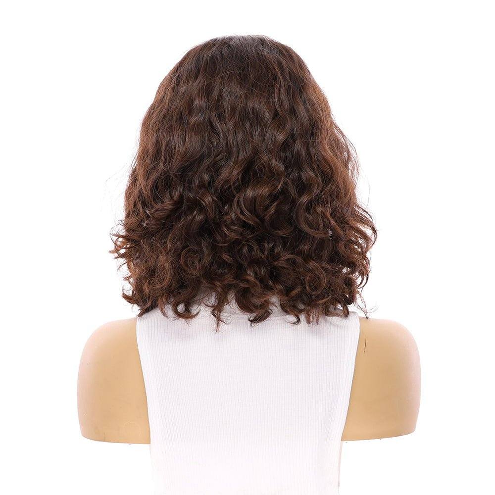 13" Luxe Bob Silk Top Wig #4 Dark Brown Wavy - Image 3