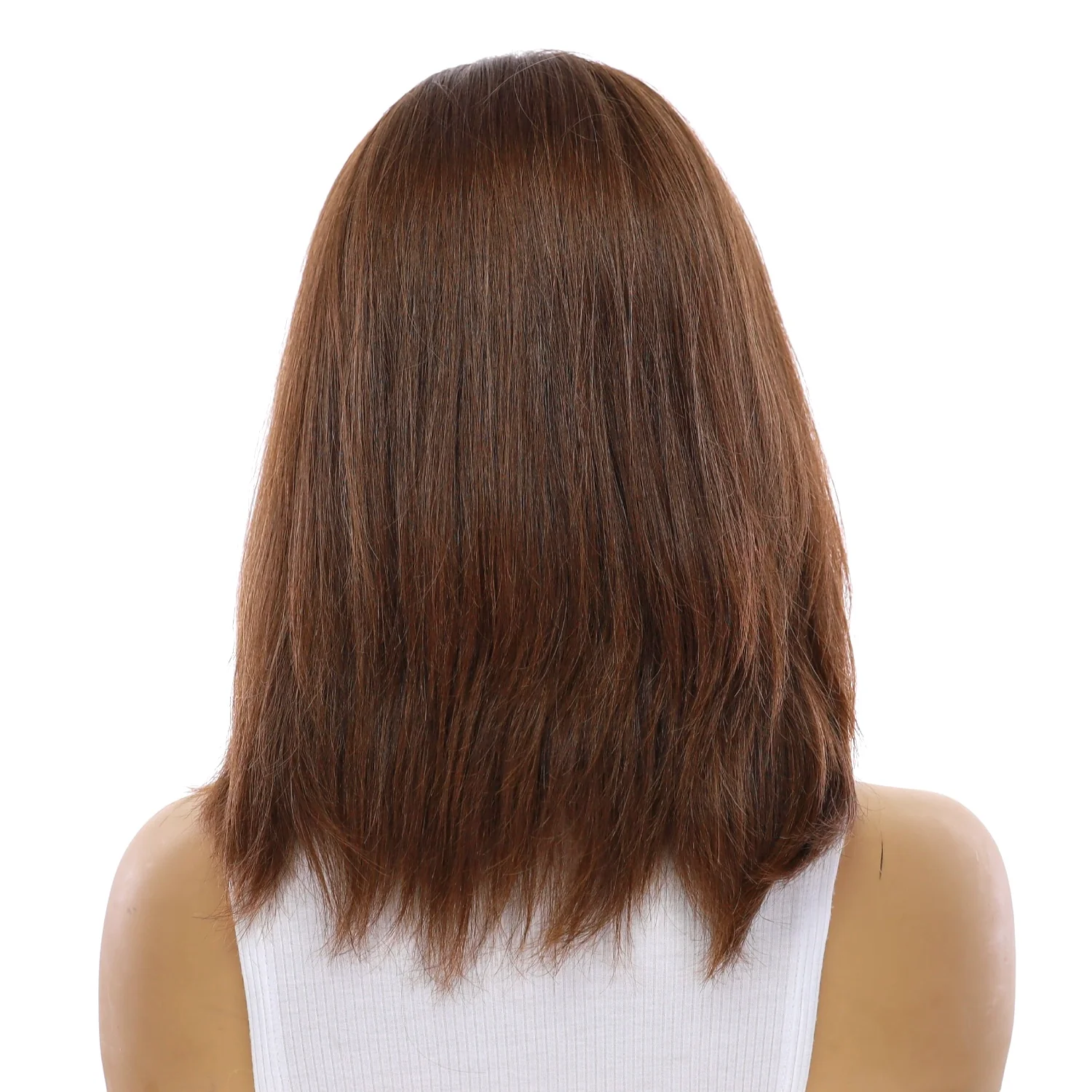 13" Luxe Bob Silk Top Wig #6 Neutral Medium Brown - Image 3
