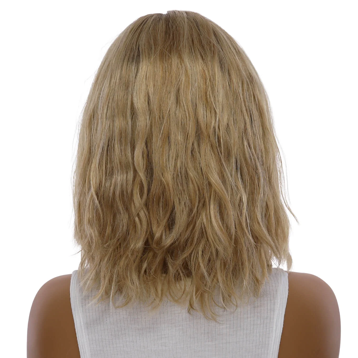 13" Victoria Silk Top Wig Ash Blonde Wavy - Image 3