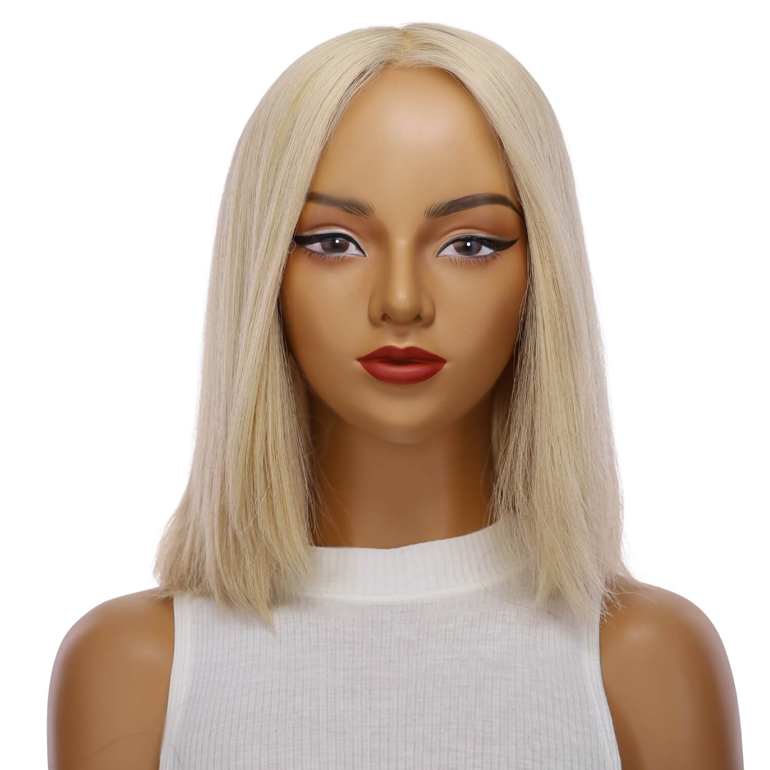 13" Victoria Silk Top Wig Beige Blonde w/ No Rooting - Image 2