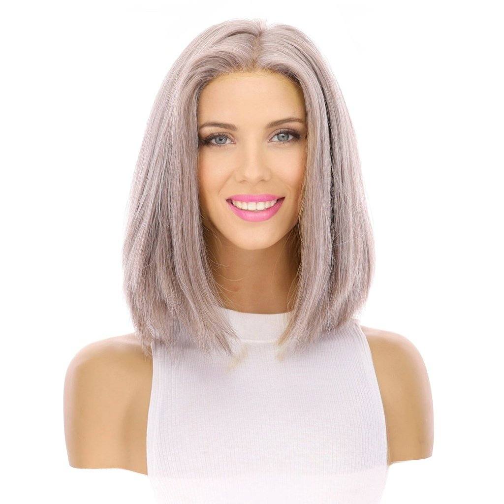 13" Victoria Silk Top Wig Champagne Grey - Image 2