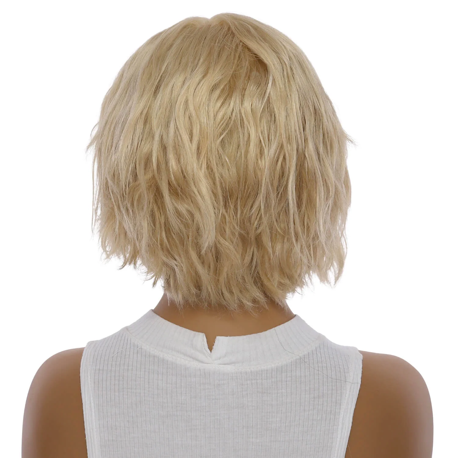 13" Victoria Silk Top Wig Golden Blonde w/ No Rooting Wavy - Image 3
