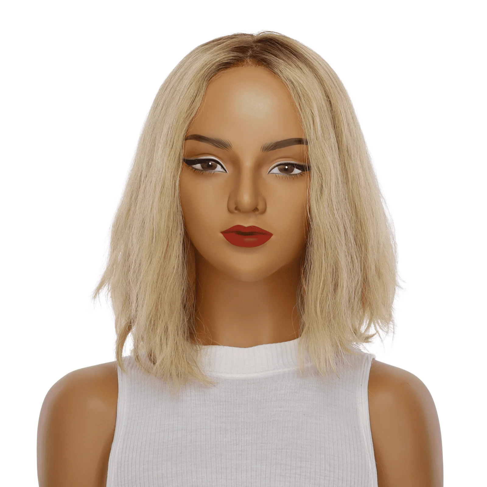 13" Victoria Silk Top Wig Golden Blonde Wavy - Image 2