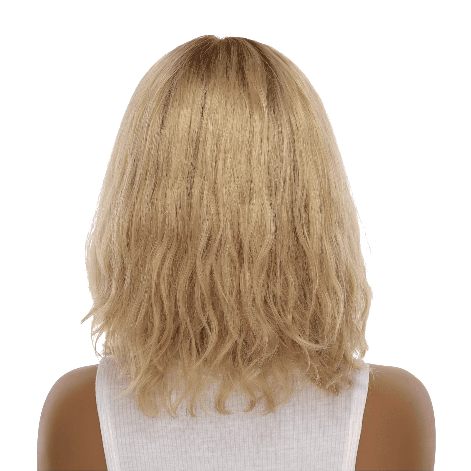 13" Victoria Silk Top Wig Golden Blonde Wavy - Image 3