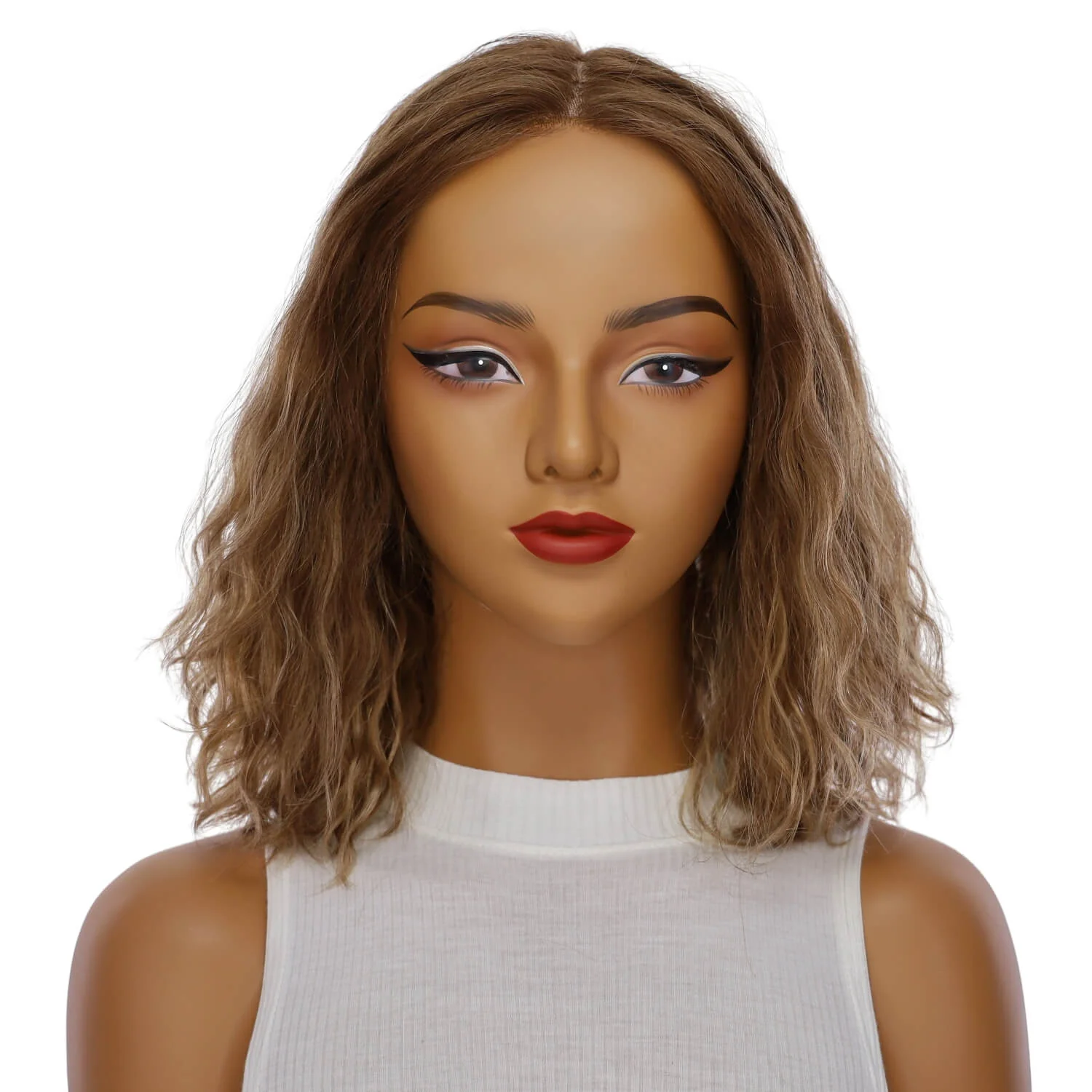 13" Victoria Silk Top Wig Light Brown Babylight Wavy - Image 2
