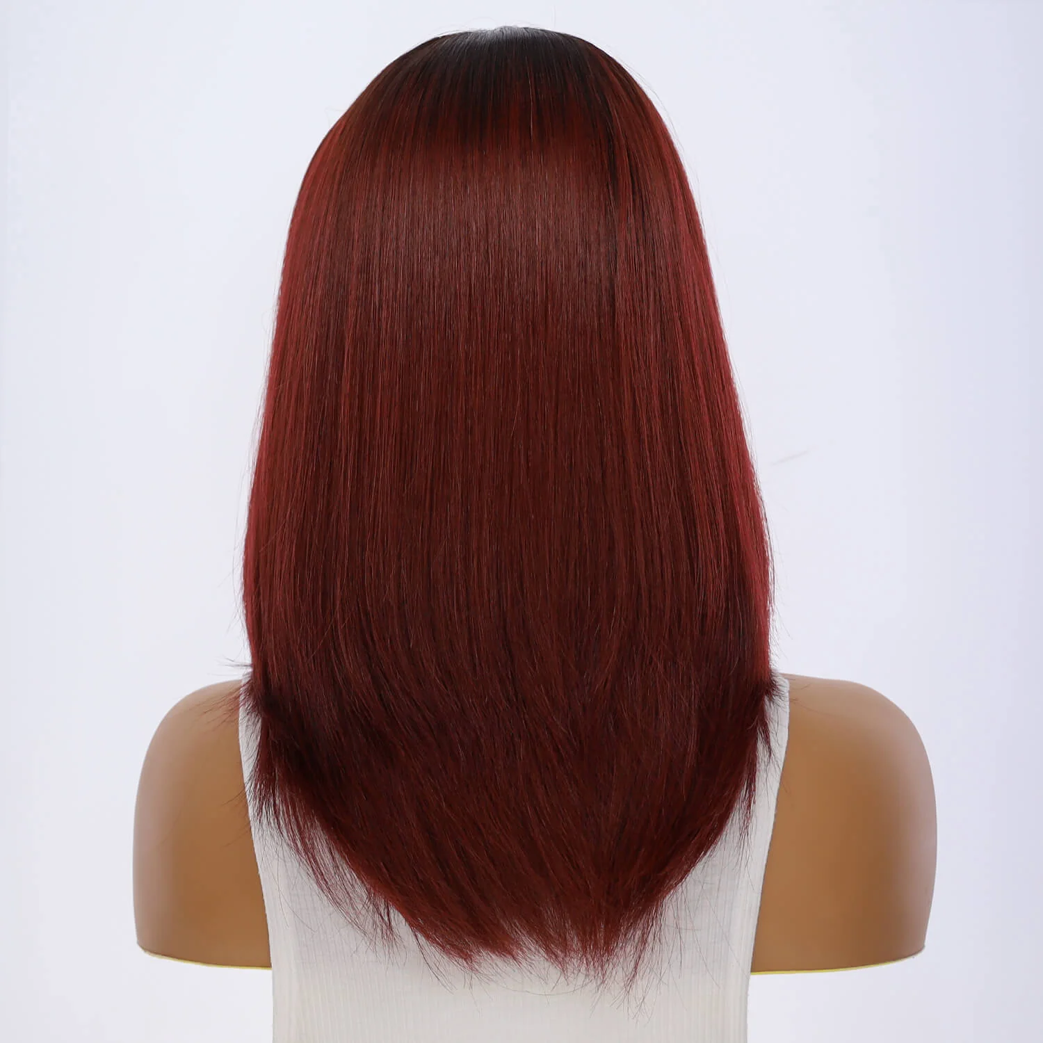 13" Victoria Silk Top Wig Merlot Red - Image 3