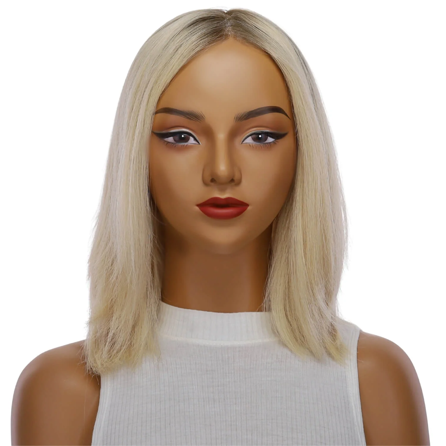 13" Victoria Silk Top Wig Platinum Blonde 2.0 - Image 2