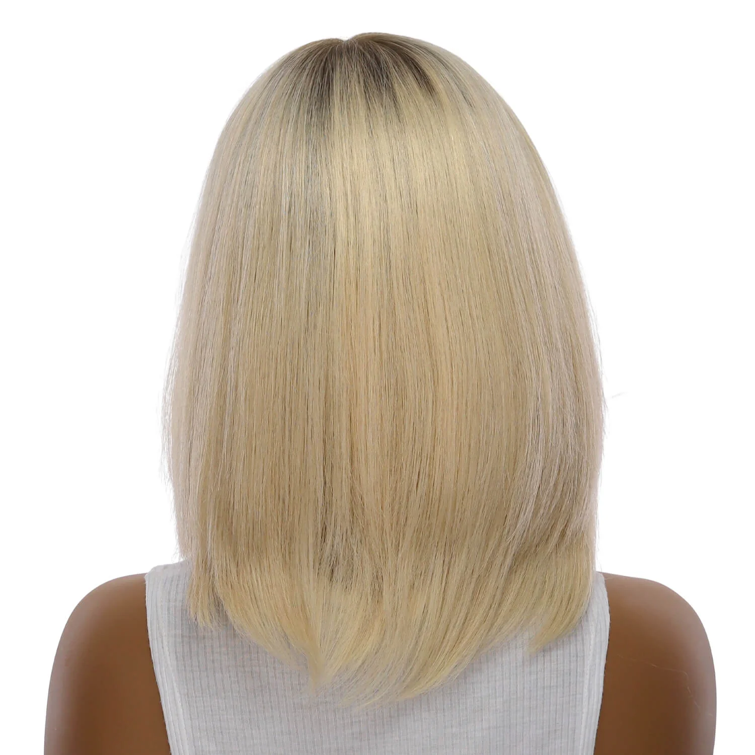 13" Victoria Silk Top Wig Platinum Blonde 2.0 - Image 3