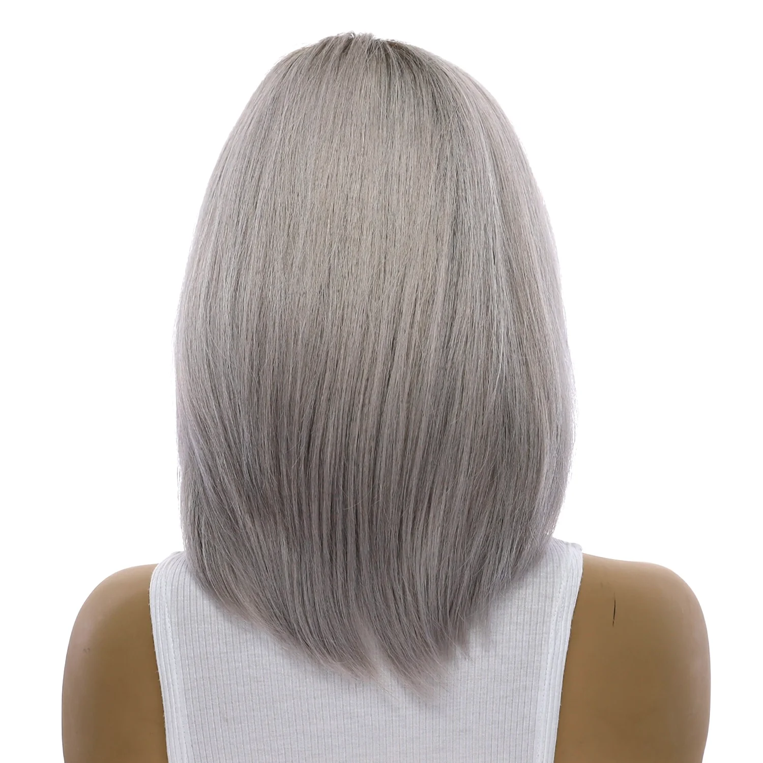 13" Victoria Silk Top Wig Silver Smoke - Image 3