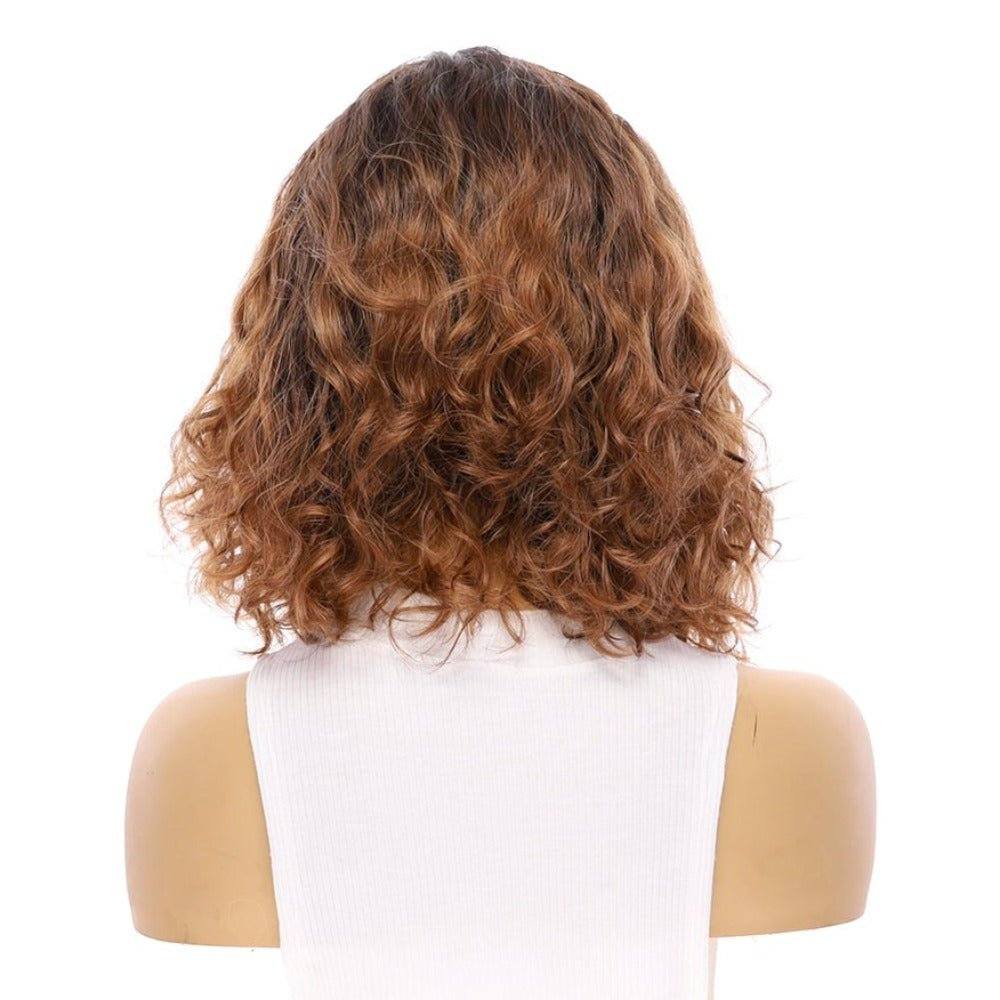 13" Victoria Silk Top Wig Dark Brown Ombre Wavy - Image 3