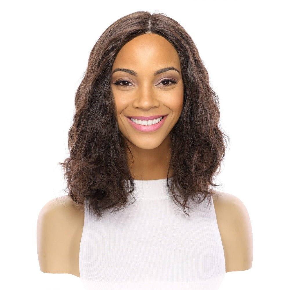 13" Victoria Silk Top Wig Dark Brown Wavy - Image 2